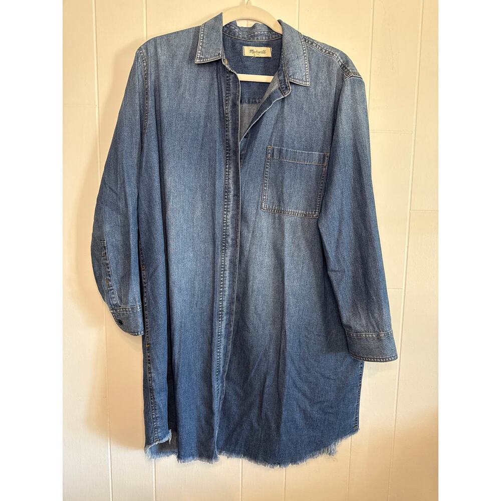 Madewell denim shirt dress large